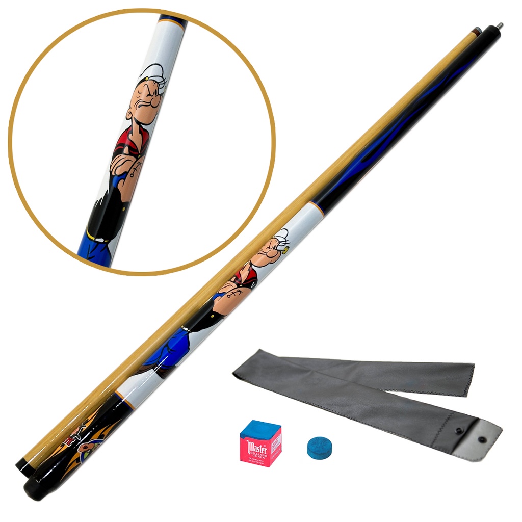 Taco de Sinuca Desmontável Personalizado Popeye Profissional