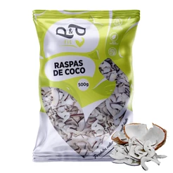 Raspas de Coco Chips Natural Sem Borda 500g - P&P