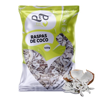 Raspas de Coco Chips Natural Sem Borda 500g - P&P em Oferta na Shopee