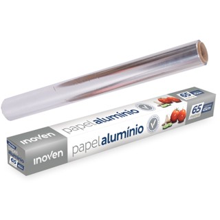 Papel Alumínio Rolo 45 Cm X 65 Metros Grande Extra Forte para Assar Restaurante Salão Cabelereiro