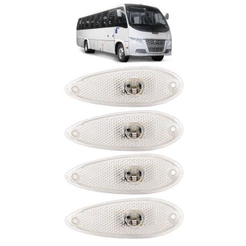 KIT 4 Lanterna Teto Vigia Ônibus Peixinho 1 LED BIVOLT CR