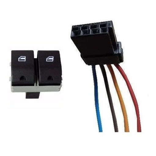 Plug Conector Com Botao Vidro Eletrico Duplo Gol G4 G5 G6 G7 em Oferta na Shopee