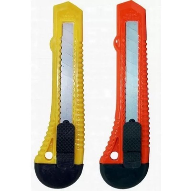 Estilete Grande Plástico Largo Lâmina 18MM Escolar Escritório Masterprint em Oferta na Shopee