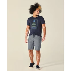 Bermuda Masculina Com Cadarço Em Chambray