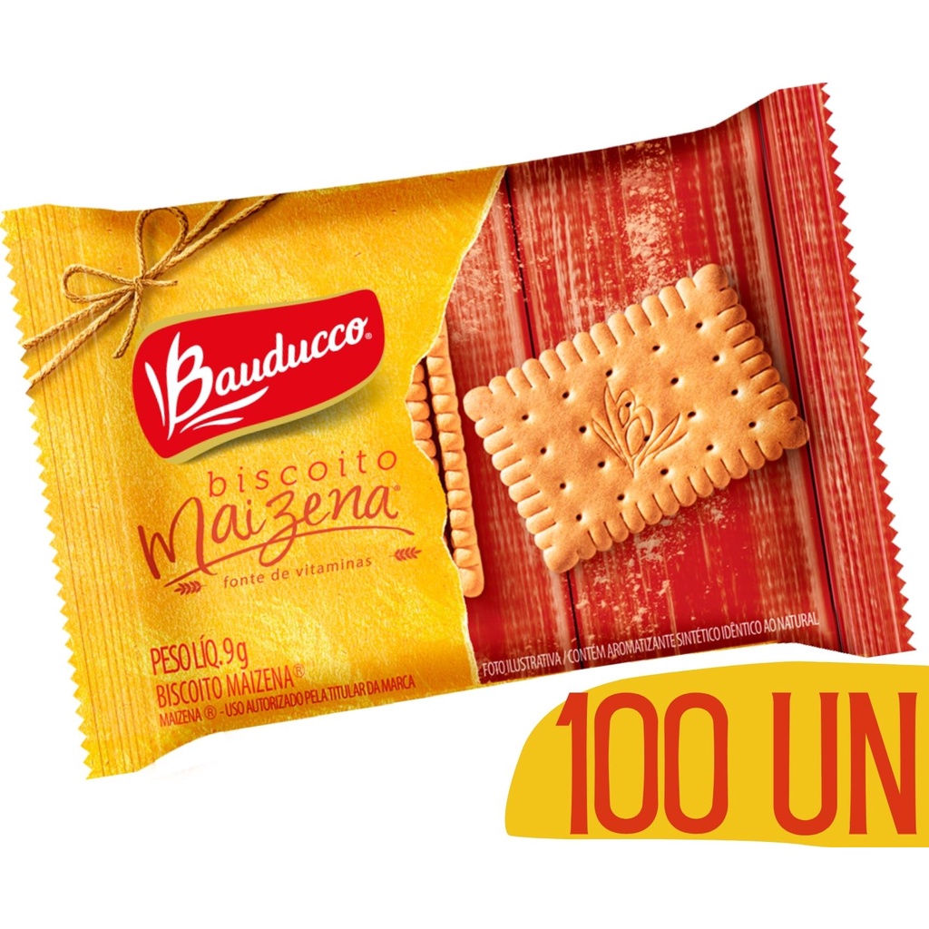 Biscoito Bauducco Maizena Bolacha Maisena Sache individual - 100 saches