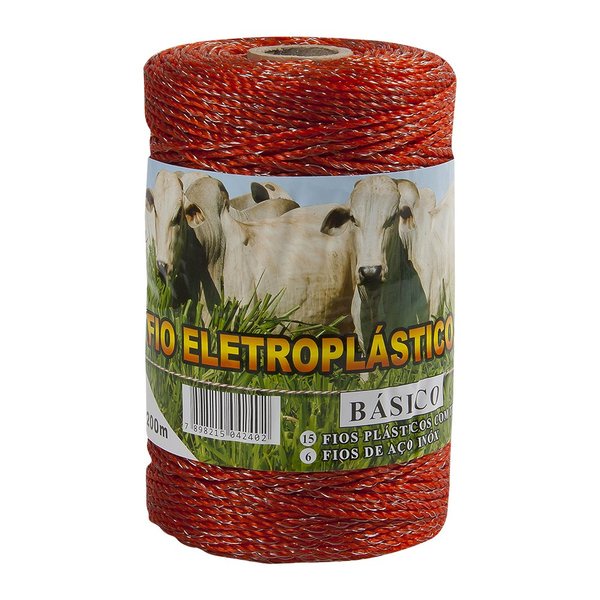Fio Eletroplástico Básico Laranja 200m Zebu