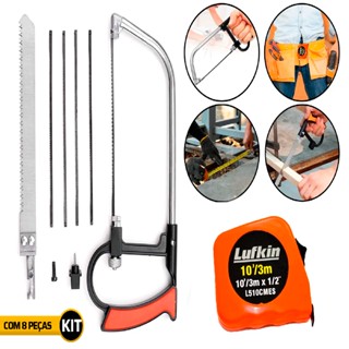 Kit Maleta Ferramenta Trena 3m + Mini Serra Para Marceneiro