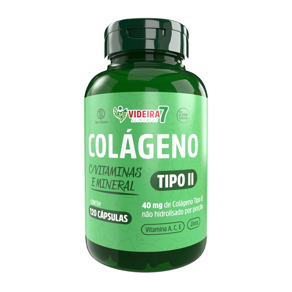 Colágeno Tipo II com Vitaminas e Minerais 40mg 120 CÁPSULAS em Oferta na Shopee