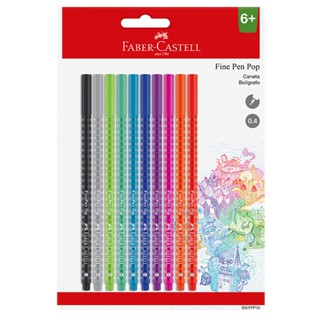 Caneta hidrográfica Fine Pen Pop 0.4mm c/10 unid SM/FPP10 Faber-Castell
