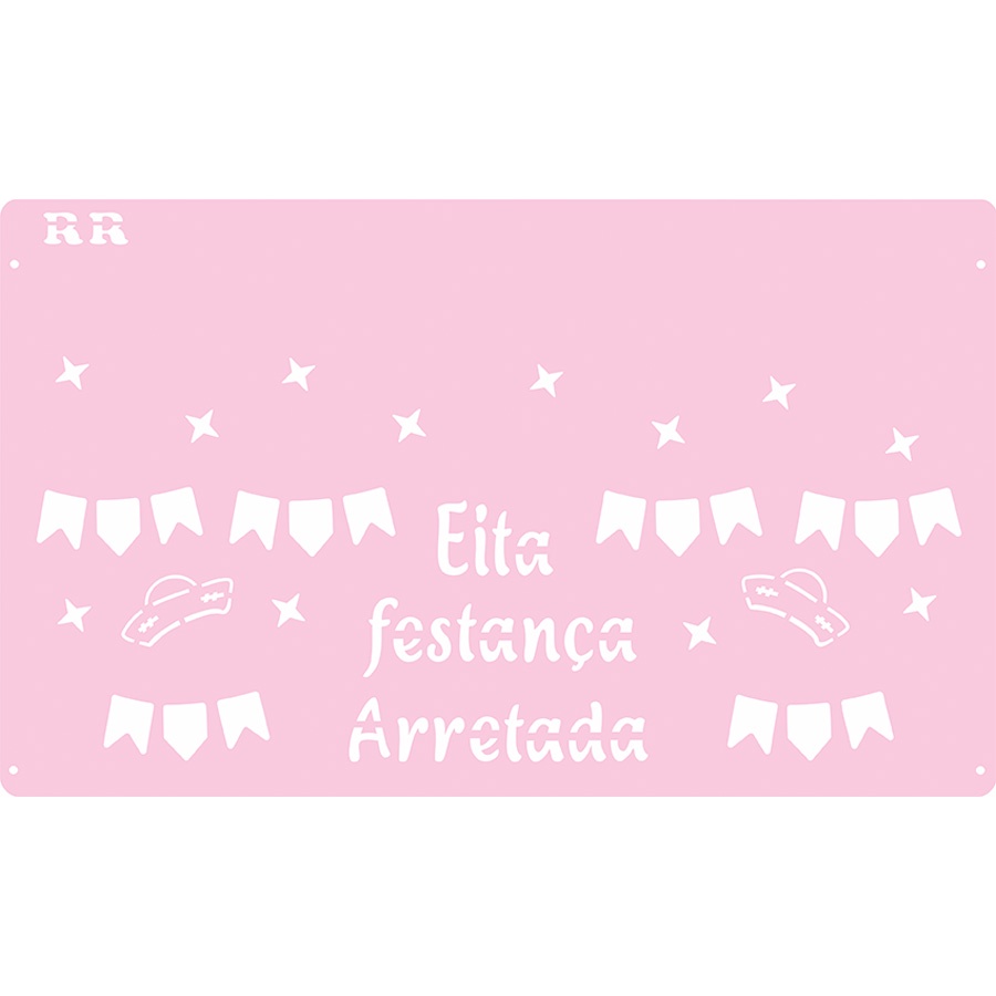 Stencil Festa Junina 1 - Ref. 3029 - 1 unidade - RR Cortadores - Rizzo - Home & Living