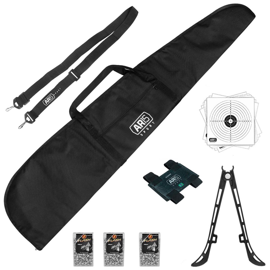 Bipé Dobrável AR15 Sport com Capa Acolchoada +Alvos e Acessórios em Oferta na Shopee