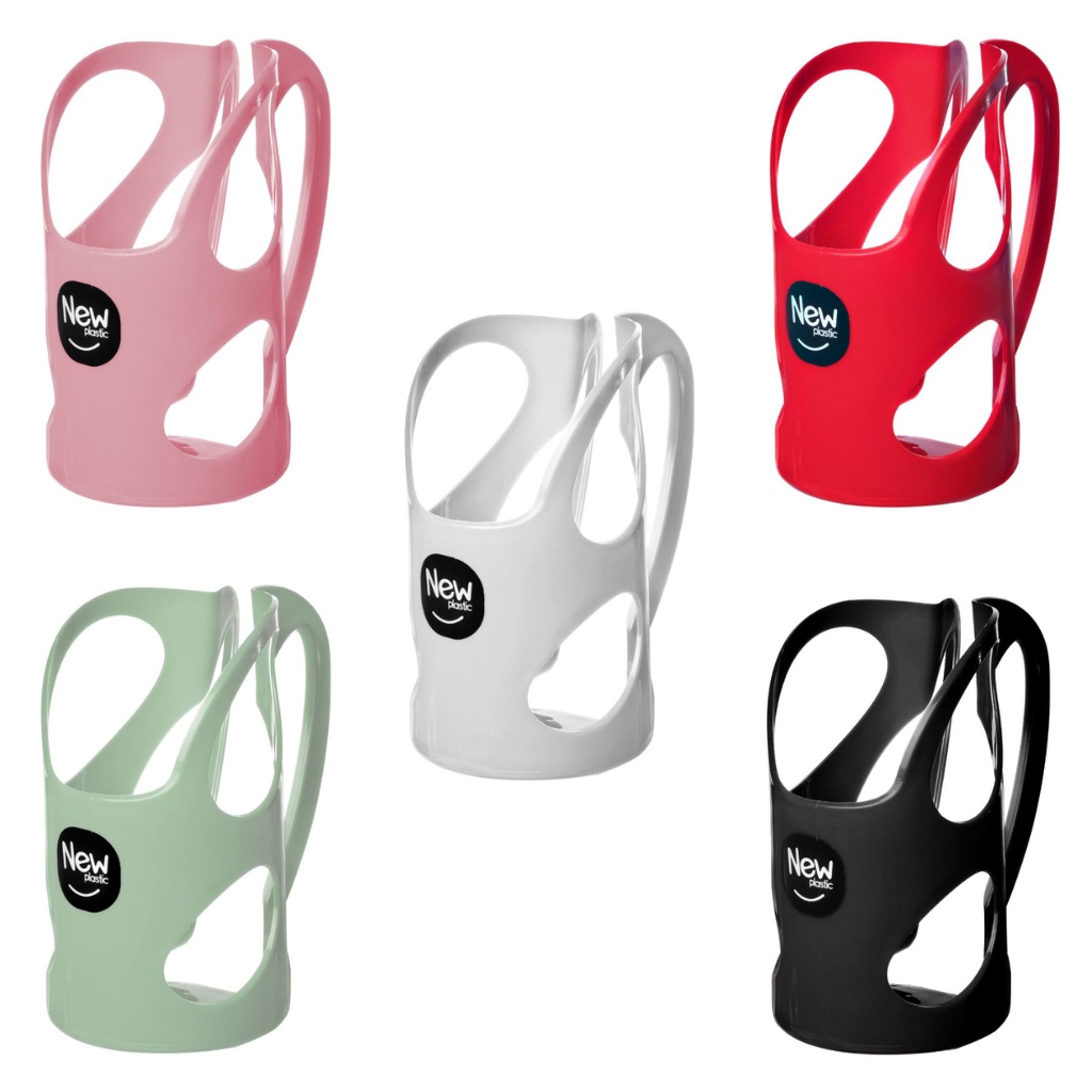 1 Suporte Porta Lata Garrafa Óleo de Cozinha 12,8 x 8,8 x 15,5 cm Porta-Oleo Redondo Cores Variadas New Plastic
