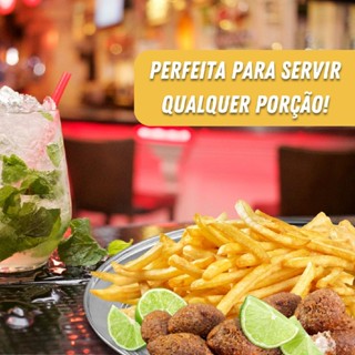 Travessa Grande Oval Rasa 39cm Para Servir Porção Em Aço Inox Bandeja Para Comida Salada Petiscos Bar Restaurante