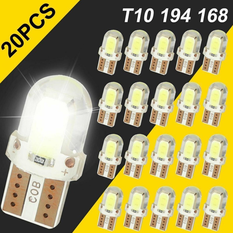 20PCS Lâmpada LED De Milho T10 Lâmpadas SMD 6000K De Leitura Em Cúpula Interior De Carro Sinalização Vela Bomba De Luz