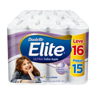 Papel Higiênico Folha Dupla Leve 16 Pague 15 Elite Dualette