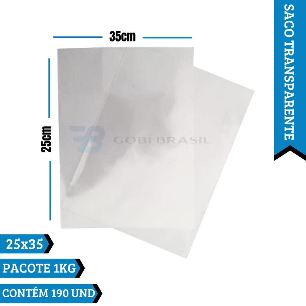 SACO PLASTICO TRANSPARENTE 25X35 REFORÇADO CRISTAL EMBALAGEM 200 Unidades Aproximadamente em Oferta na Shopee