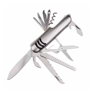Canivete Multifunções Inox 11 Funções Multifuncional Camping Pesca Suíço Chaveiro Sobrevivência em Oferta na Shopee