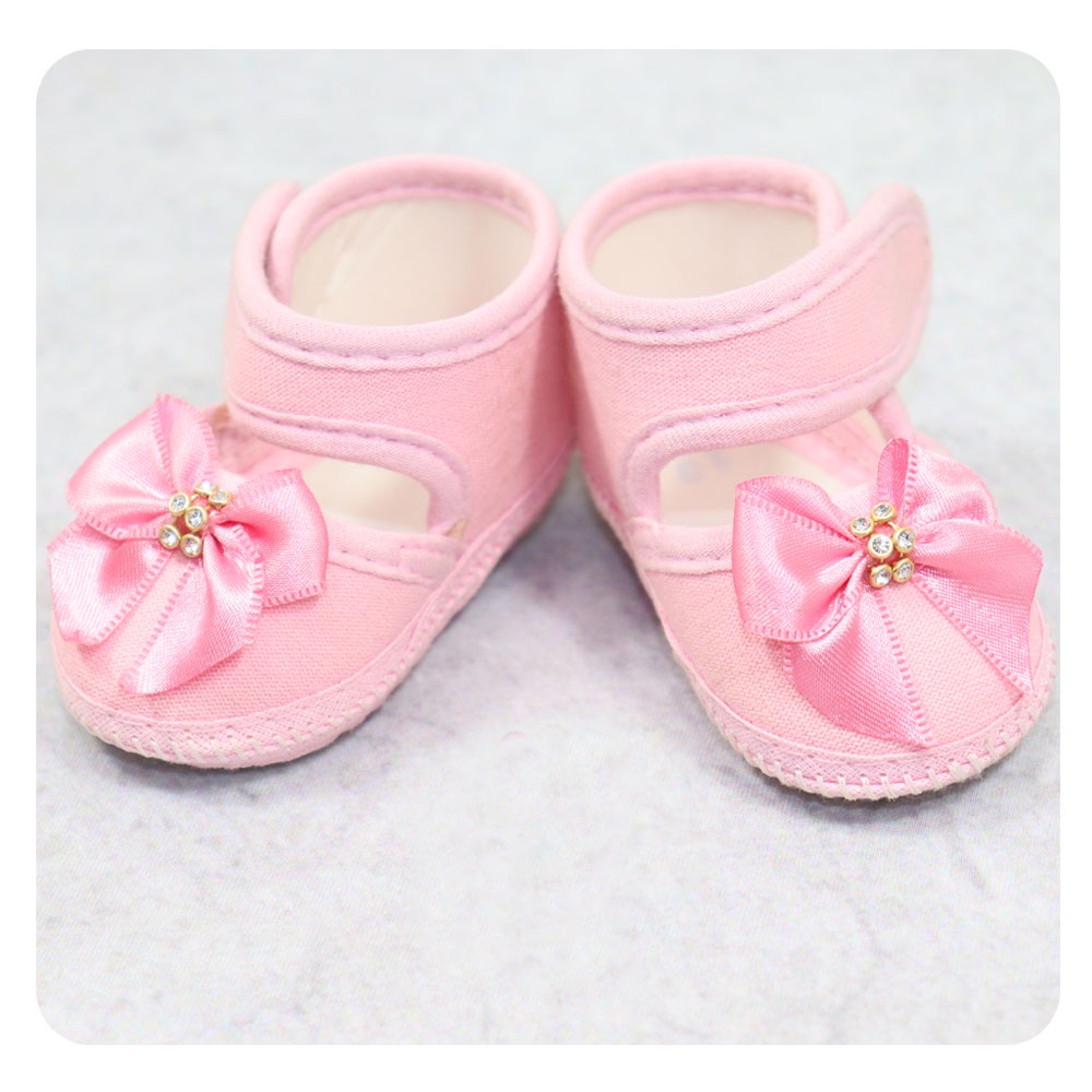 Calçado Infantil Tecido Sapatinho Bebê Reborn Laço Renda Recém Nascido Botinha Confortável Leve Sandália em Oferta na Shopee