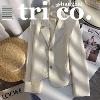 Blazer feminino primavera outono novo estilo bege curto blazer temperamento Casual blazer Commuter estilo curto blazer