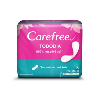 Carefree Protetor Diário Todo Dia Sem Perfume 15 Unidades