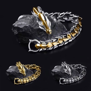Retro Fashion Hip-hop Rock Aço Inoxidável Ouro 18K Dominativo Dragão Padrão Festa Jóias Acessórios em Oferta na Shopee