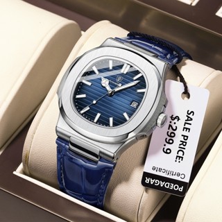 Relógio Masculino De Quartzo Luxo POEDAGAR Top Luxury Square Data Luminoso À Prova D