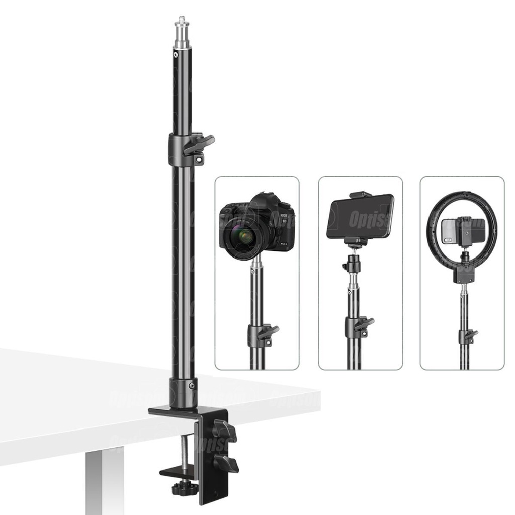 Suporte Mesa Com Garra Para Led Webcam Ring Light Greika Cm-50