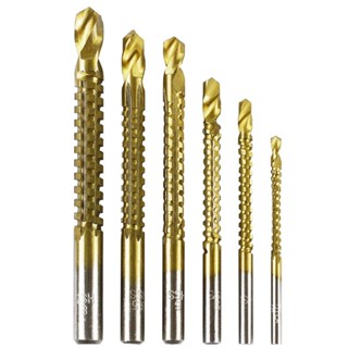 Jogo Brocas de Corte Lateral Espiral de 3 a 8mm com 6 Peças