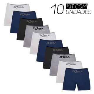 Kit 10 Cueca Boxer Polo 100% Algodão Box Masculina