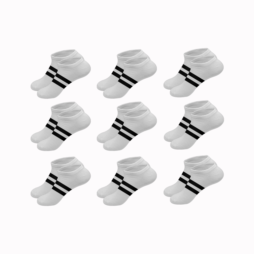 Kit 10 Pares de Meias Cano Curto Algodão Branca M5 em Oferta na Shopee