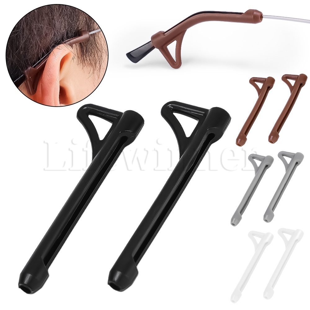 Capa Macia Antiderrapante Para Óculos , Pernas , Manga , Gancho De Orelha , 1 Par De Suporte De Silicone Masculino , Ace