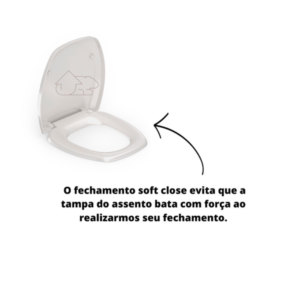 Assento Incepa Thema Biscuit Soft Close Polipropileno — imagem 2 de 2