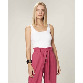 Regata Básica Feminina Decote U Em Algodão em Oferta na Shopee