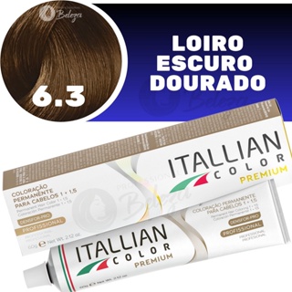 Coloração Itallian Color Louro Escuro Dourado 6.3 60g em Oferta na Shopee