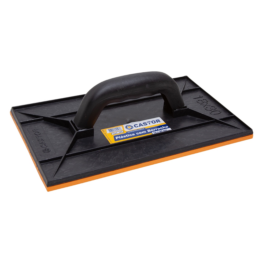 Desempenadeira plástica PVC 18x30cm com borracha - Castor em Oferta na Shopee