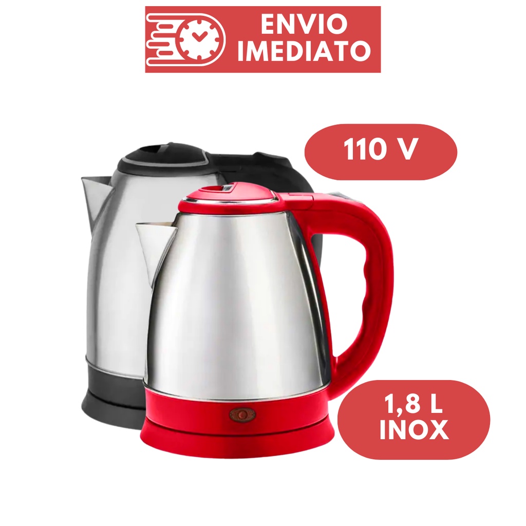 Chaleira Elétrica Jarra Eletrica Bule Chá Café Ferver Água Térmica 110v Inox 1,8L