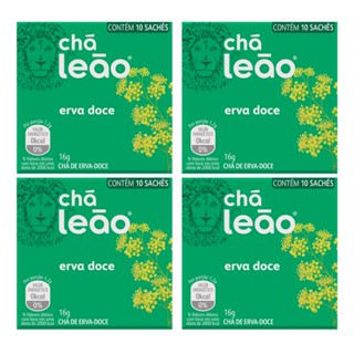 Combo Chá Leão de Erva Doce - 4 Caixas / 40 Sachês