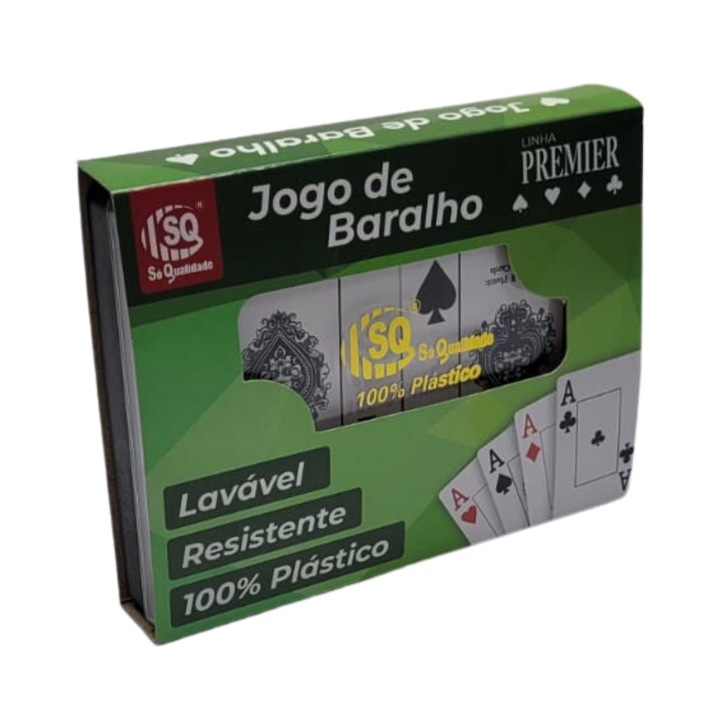 Baralho Duplo 100% Plástico 108 Cartas Lavável Porva D'Agua Resistente Poker Truco Tranca Clássicos