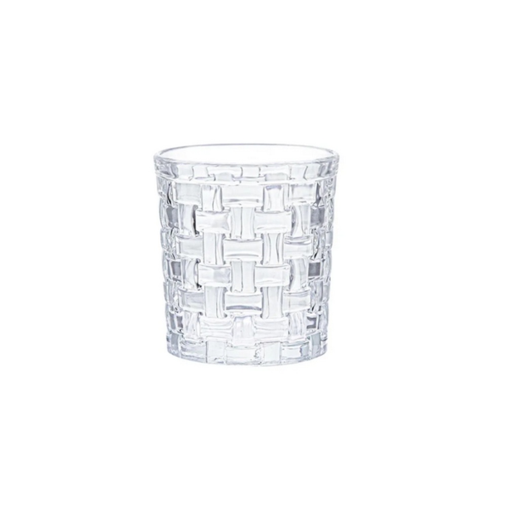 Copo Wall Baixo 263ml Trançado Alto Decoração Alto Relevo Tramas Whisky
