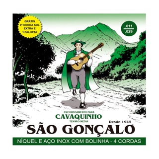 Encordoamento São Gonçalo Cordas para Cavaco com Bolinha em Oferta na Shopee