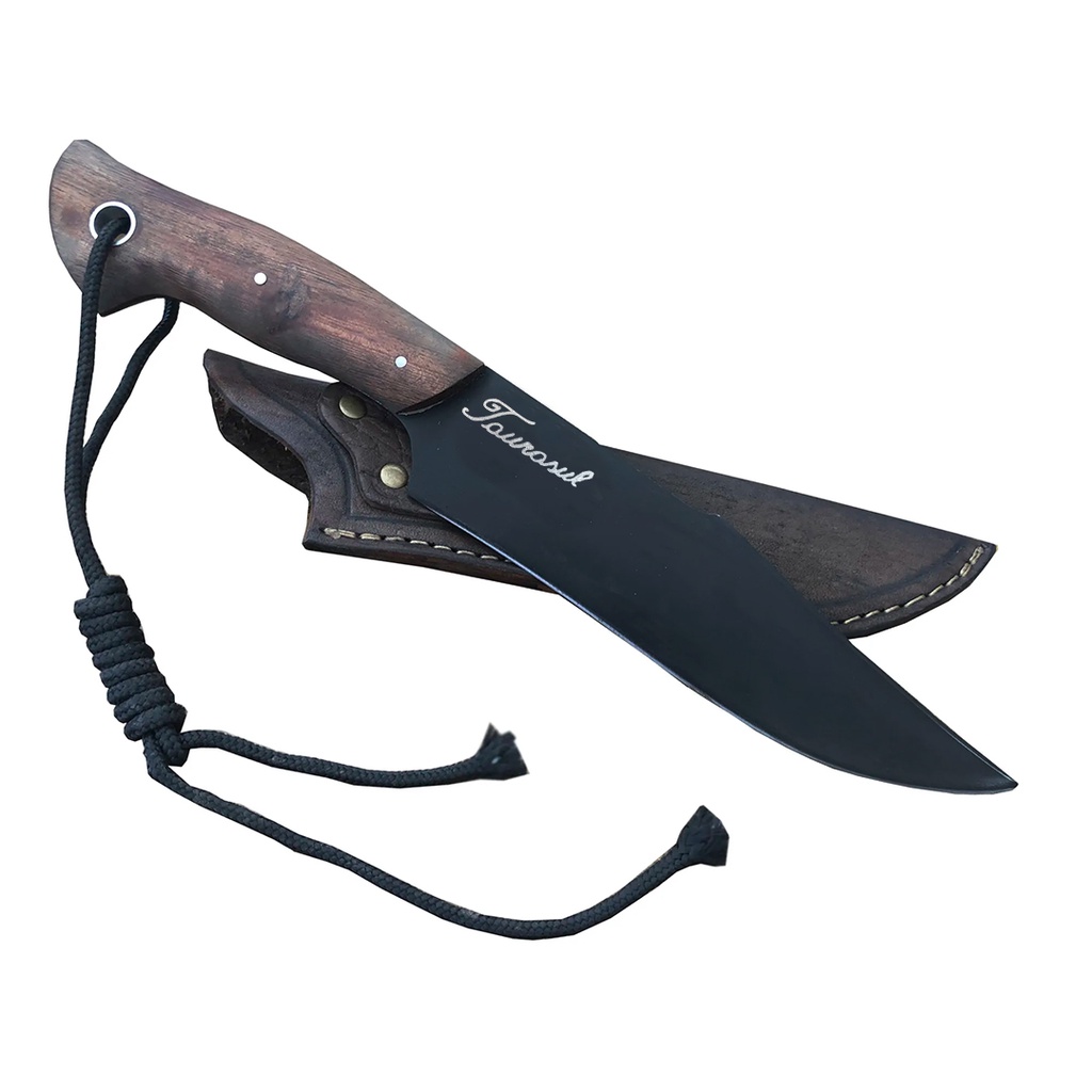 Faca Bowie,  Aço Carbono fosfatizado 8"