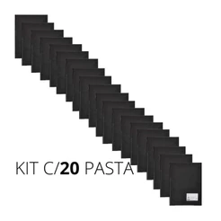 KIT 20 PASTA CATÁLOGO 50 ENVELOPES PRETA