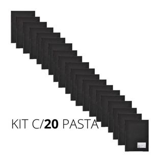 KIT 20 PASTA CATÁLOGO 30 ENVELOPES PRETA em Oferta na Shopee