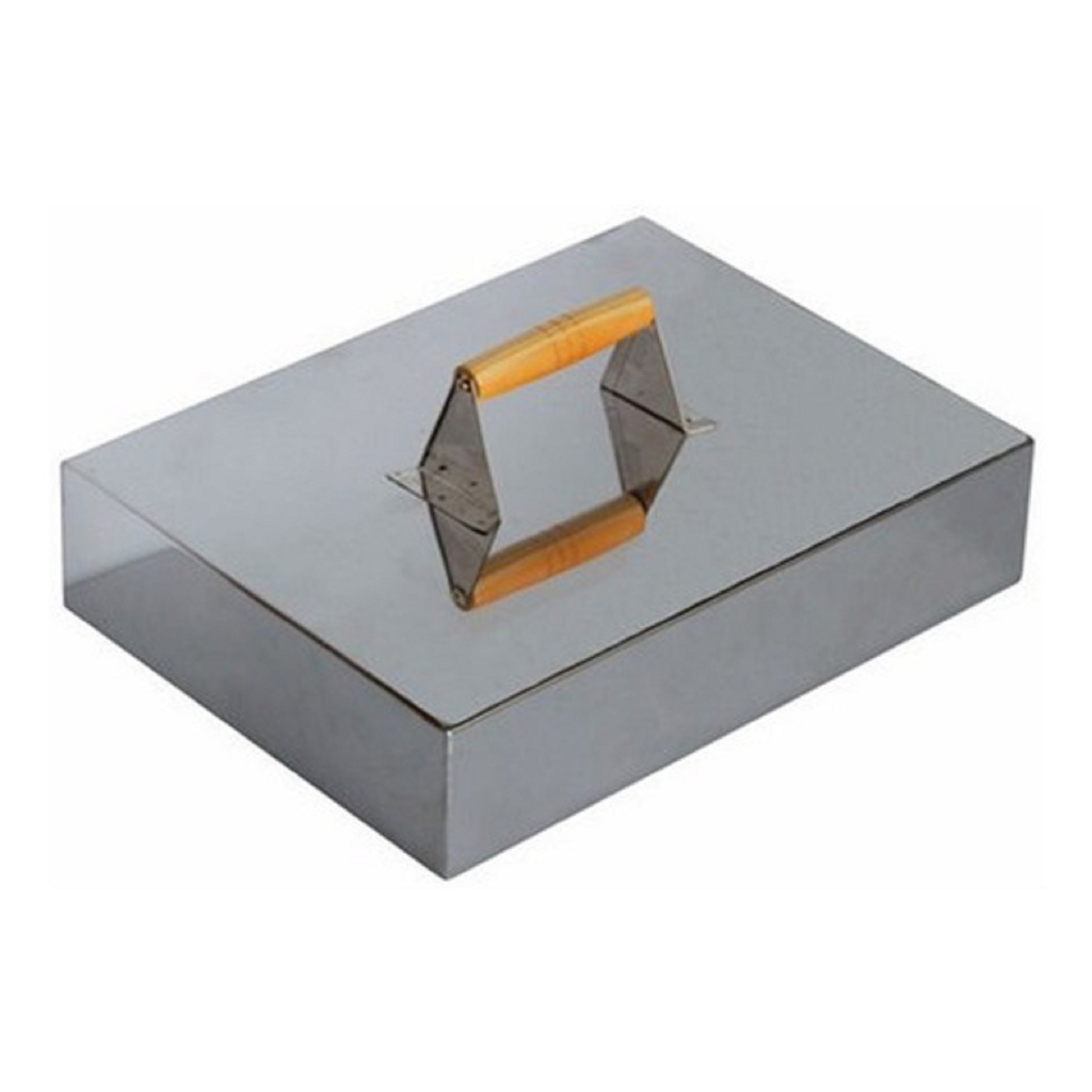 Abafador De carne Lanches Tampa Inox 30x30 Prensa Defuma Lanche E Churrasco