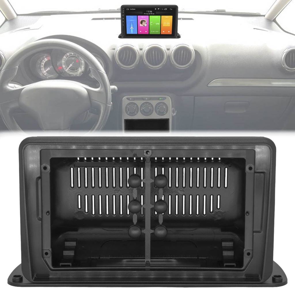 Moldura Adaptadora Painel Superior Multimídia 9" Polegadas Universal Preto em Oferta na Shopee