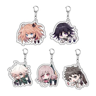 Chaveiro Danganronpa Anel Monokuma Mono Acrílico Duplo Lado Porta-Chaves Mochila Ornamentos