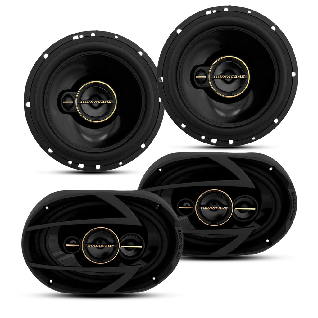Kit Alto Falante Hurricane Aurum 6"+ 6x9" Polegadas 380W RMS