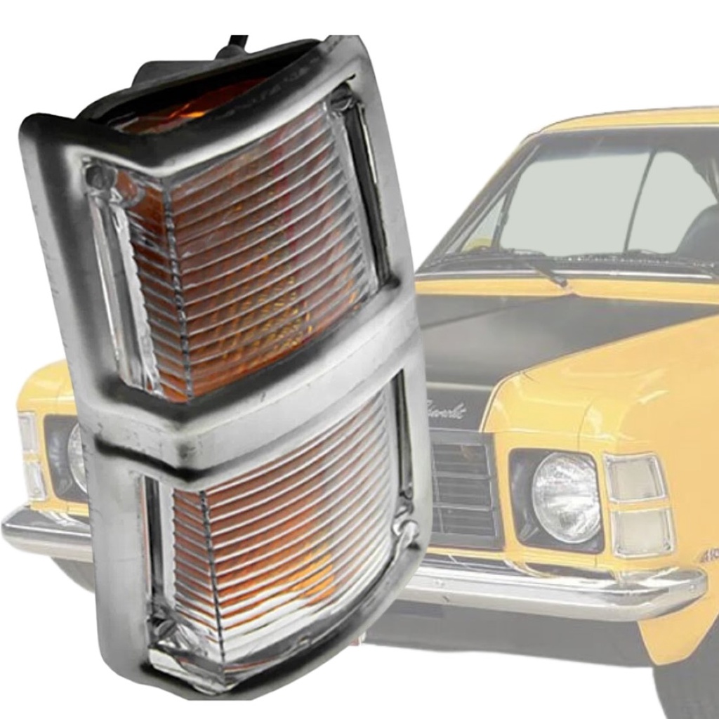 Lanterna Dianteira Opala Caravan 1975 a 1979 Lado Esquerdo Cristal