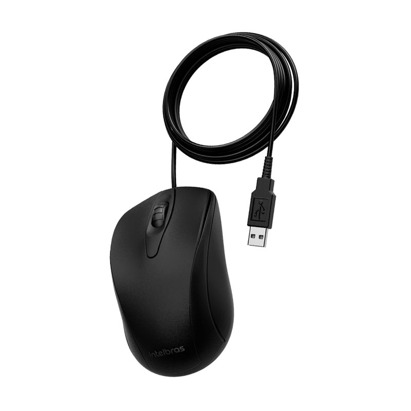 Mouse com fio USB 1000 dpi MCI 20 Preto Intelbras