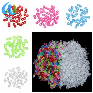 FUHUI 500pcs Clipes Acrílicos S , Faixas De Fecho Colorido Gancho Trançado , Jóias Fazendo Cinto Acrílico Transparente De Borracha Para Colar De Bricolage Pulseira